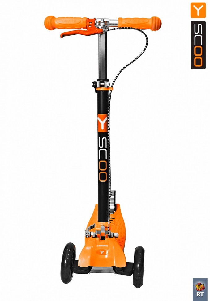 Самокат Maxi City RT Simple Gagarin трансформер с ручным тормозом, orange  